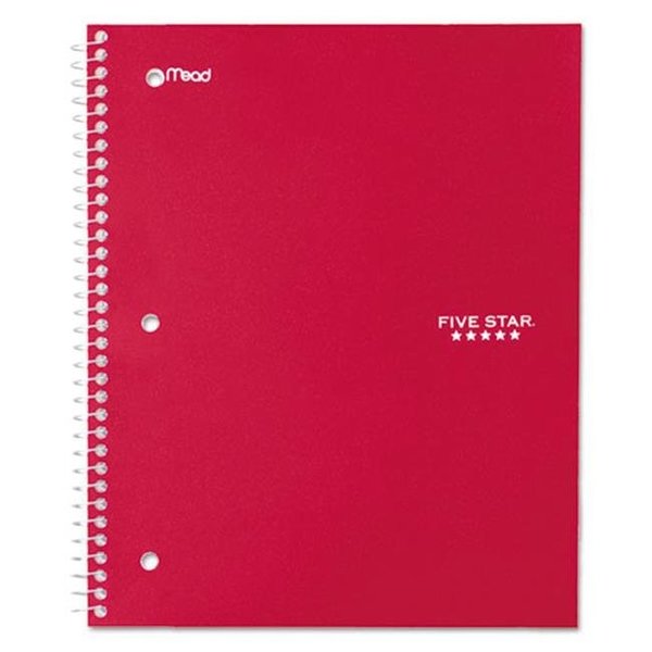 Mead Products Mead Products MEA72017 1 Subject; Wirebound Notebook - Red MEA72017